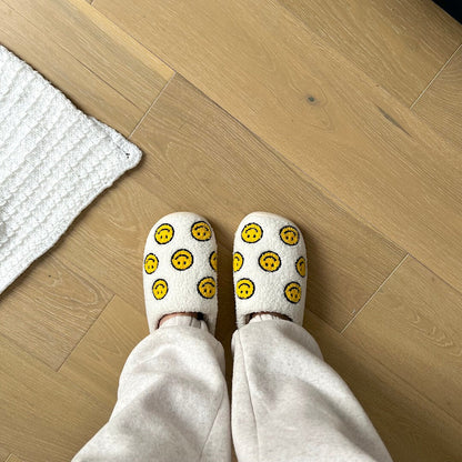 Pantofole Mini Smiley, Divertenti Pantofole da Casa da Donna-Modaso