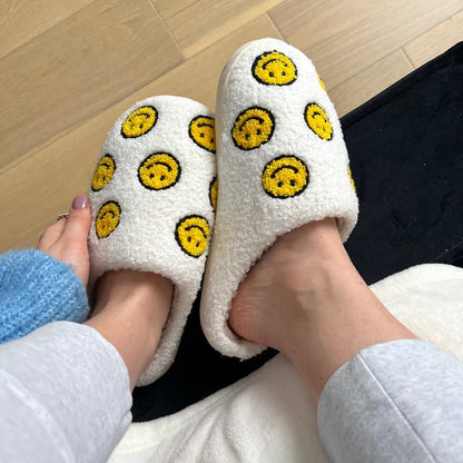 Pantofole Mini Smiley, Divertenti Pantofole da Casa da Donna-Modaso
