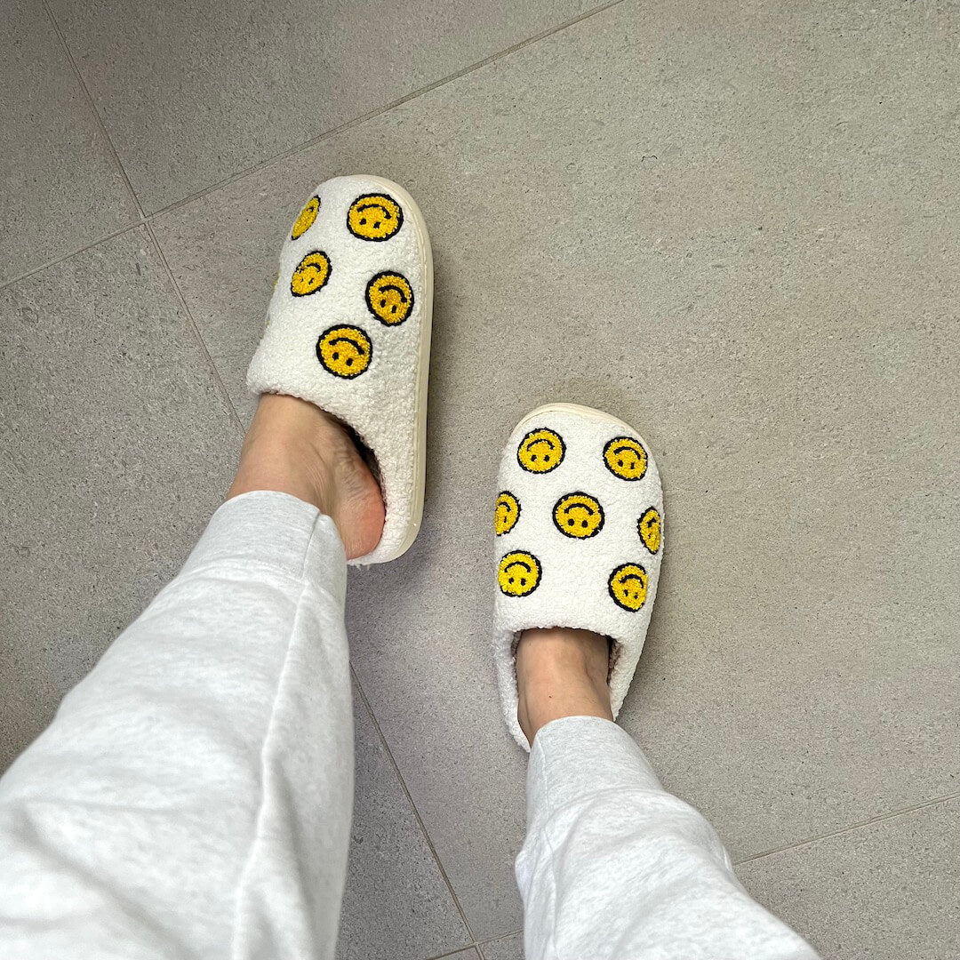 Pantofole Mini Smiley, Divertenti Pantofole da Casa da Donna-Modaso
