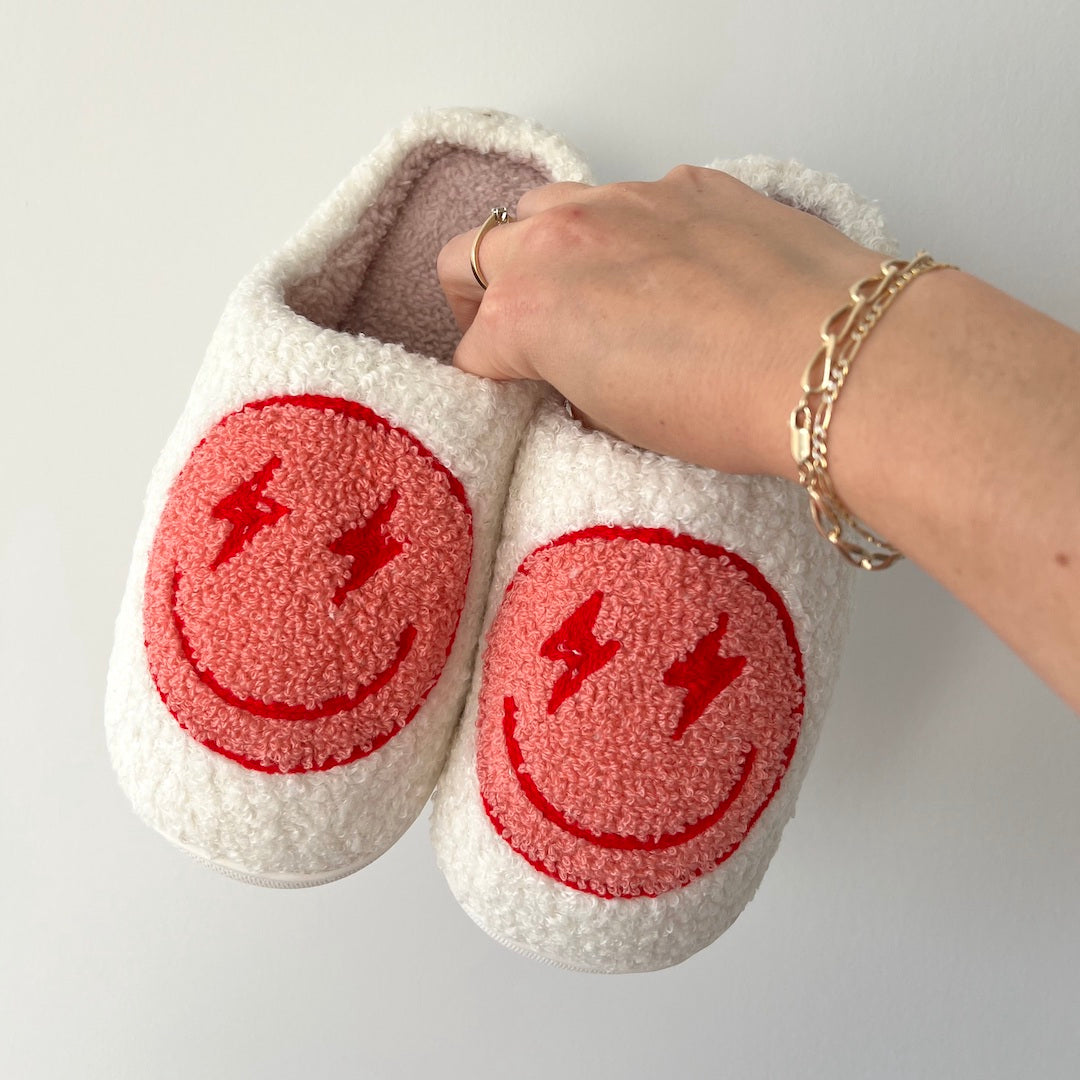 Pantofole Smiley, Pantofole da Casa con Faccina Sorridente-Modaso