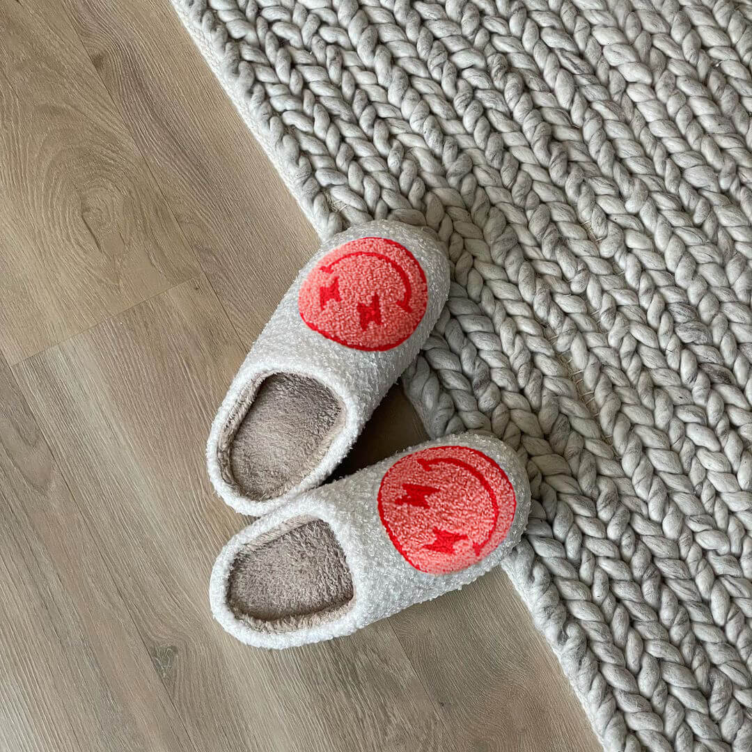 Pantofole Smiley, Pantofole da Casa con Faccina Sorridente-Modaso