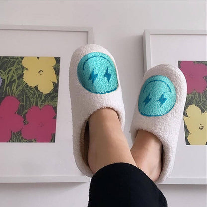 Pantofole Smiley, Pantofole da Casa con Faccina Sorridente-Modaso