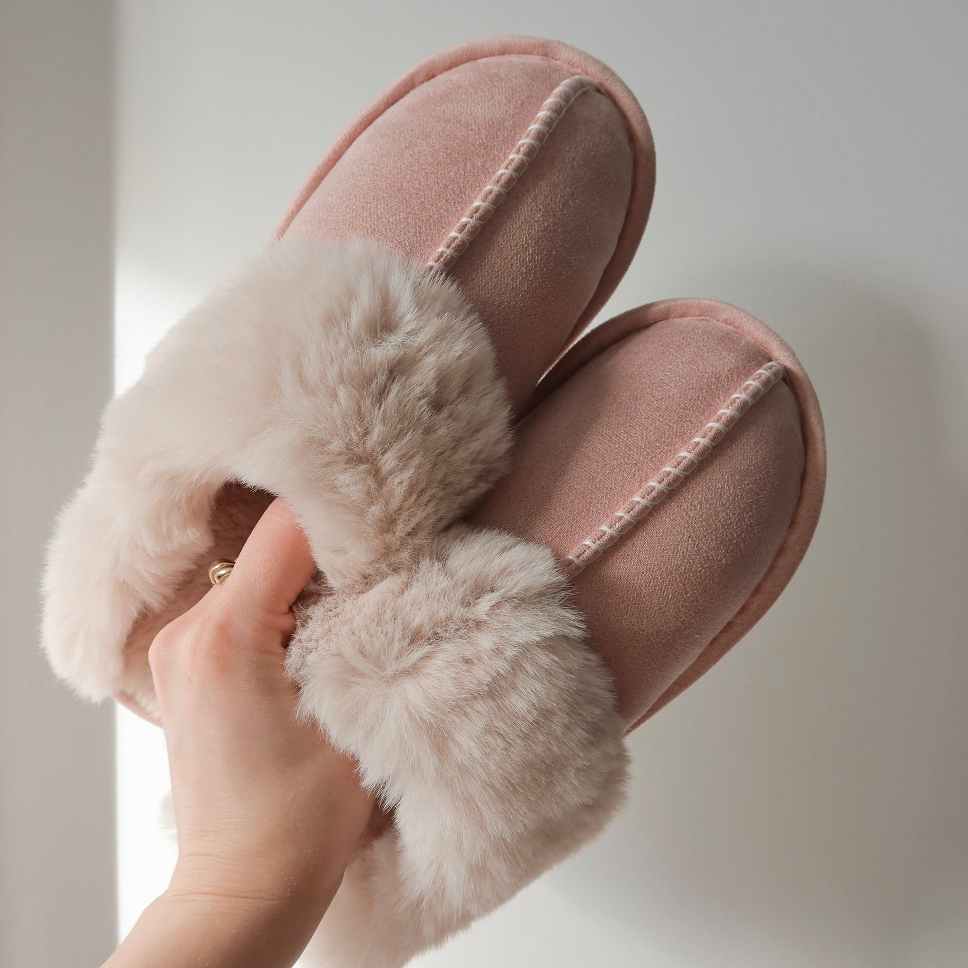 Pantofole Soffici da Interno, Calde Pantofole da Casa da Donna-Rosa-35-36-Modaso