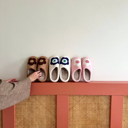 Pantofole a Fiori da Donna, Morbide Pantofole in Peluche da Casa-Modaso