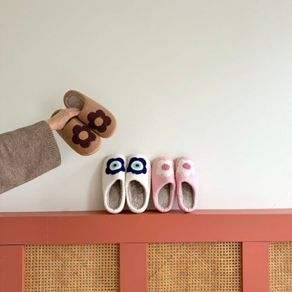 Pantofole a Fiori da Donna, Morbide Pantofole in Peluche da Casa-Modaso