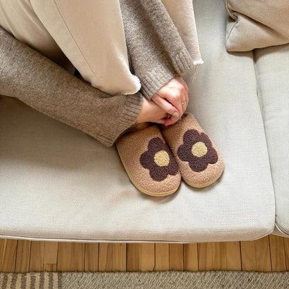 Pantofole a Fiori da Donna, Morbide Pantofole in Peluche da Casa-Modaso