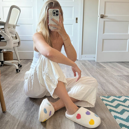 Pantofole con Cuori, Morbide Pantofole da Casa da Donna-Modaso