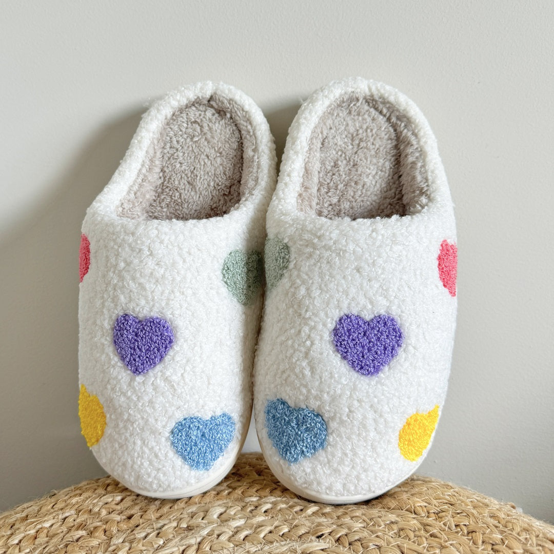 Pantofole con Cuori, Morbide Pantofole da Casa da Donna-Modaso