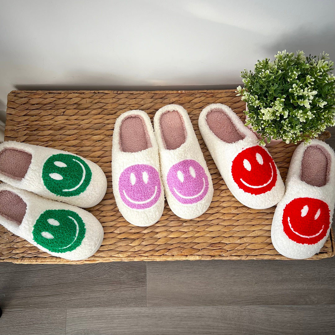 Pantofole con Faccina Sorridente da Donna, Morbide Pantofole da Casa-Modaso