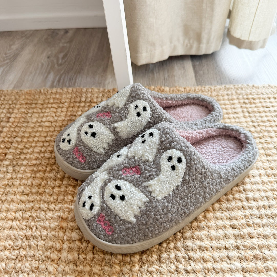 Pantofole con Fantasmini, Morbide Pantofole da Casa da Donna-Modaso