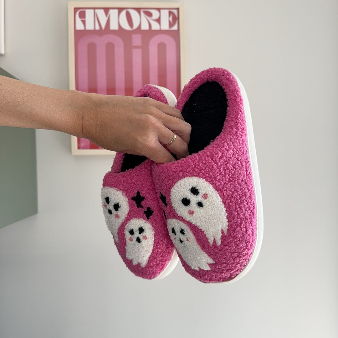 Pantofole con Fantasmini, Morbide Pantofole da Casa da Donna-Modaso