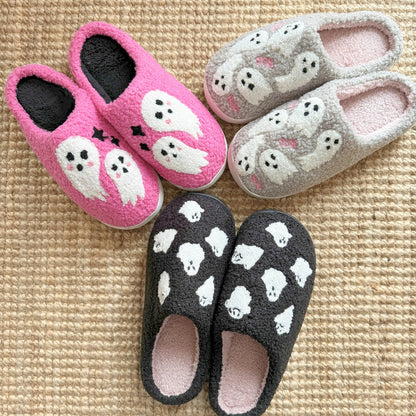 Pantofole con Fantasmini, Morbide Pantofole da Casa da Donna-Modaso