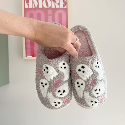 Pantofole con Fantasmini, Morbide Pantofole da Casa da Donna-Modaso
