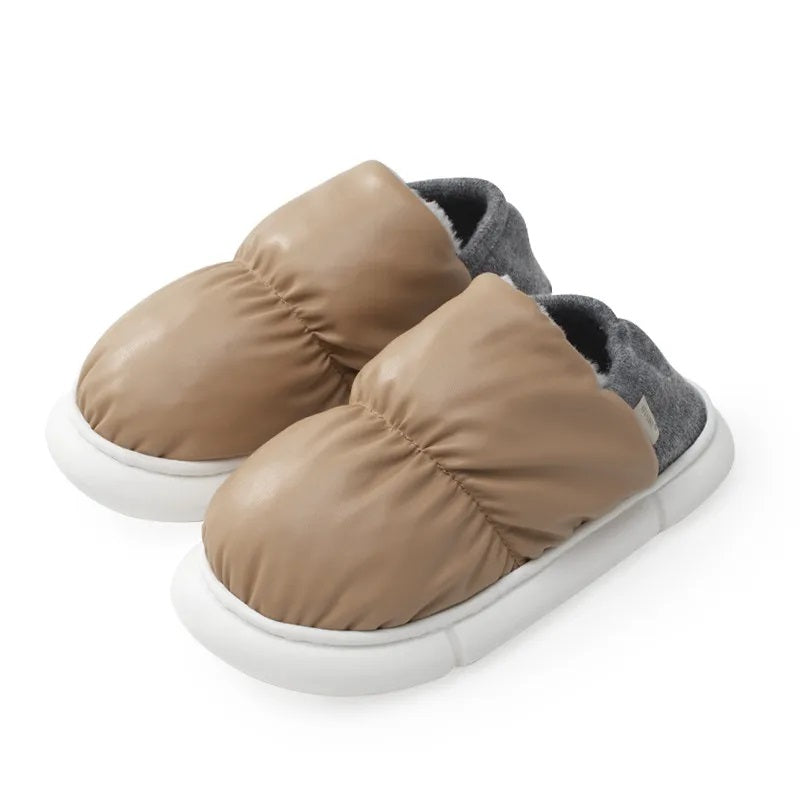 Pantofole di gomma - Calde - da interno - Pantofole da casa - Pantofole invernali-Beige-35-36-Modasso