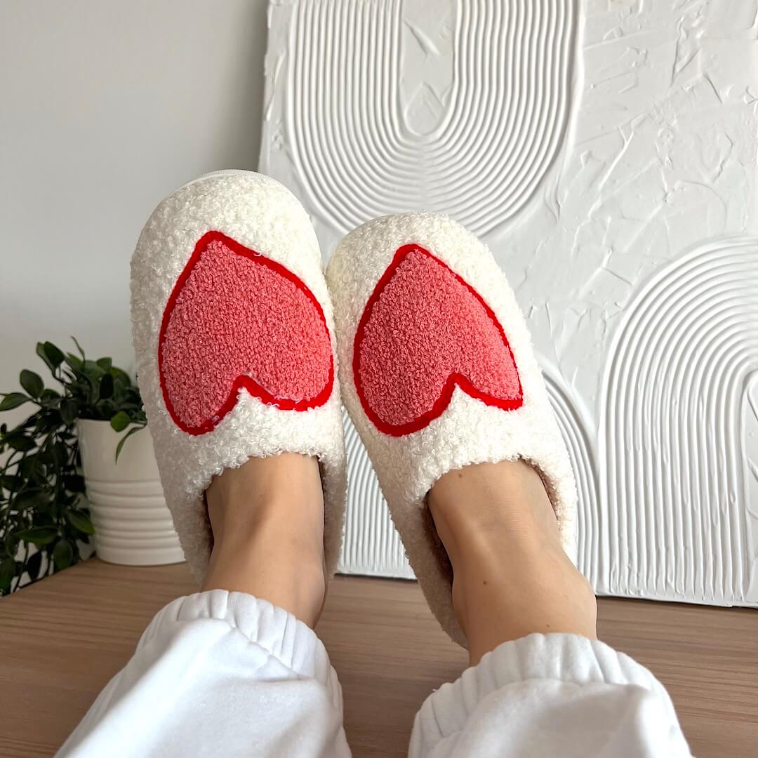 Pantofole in Peluche da Casa, Pantofole Bianche da Interno da Donna-Modaso