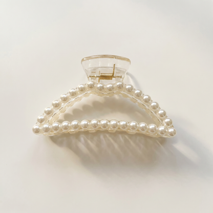 Pinza per Capelli con Perle, Accessorio Chic per Capelli-Croissant Grande-Modaso