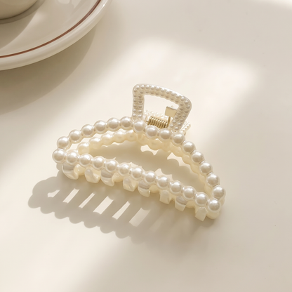 Pinza per Capelli con Perle, Accessorio Chic per Capelli-Croissant Piccolo-Modaso