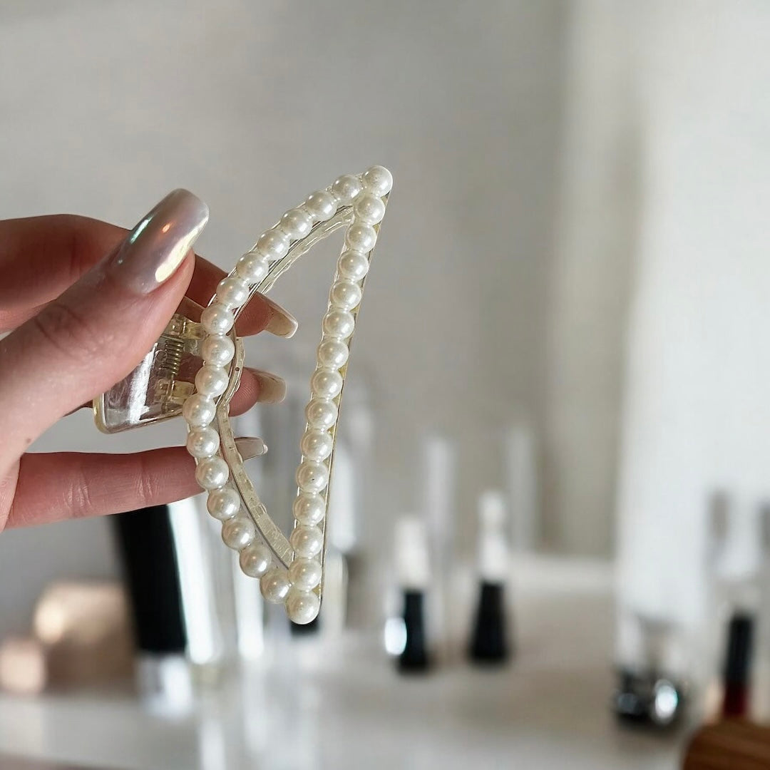 Pinza per Capelli con Perle, Accessorio Chic per Capelli-Modaso
