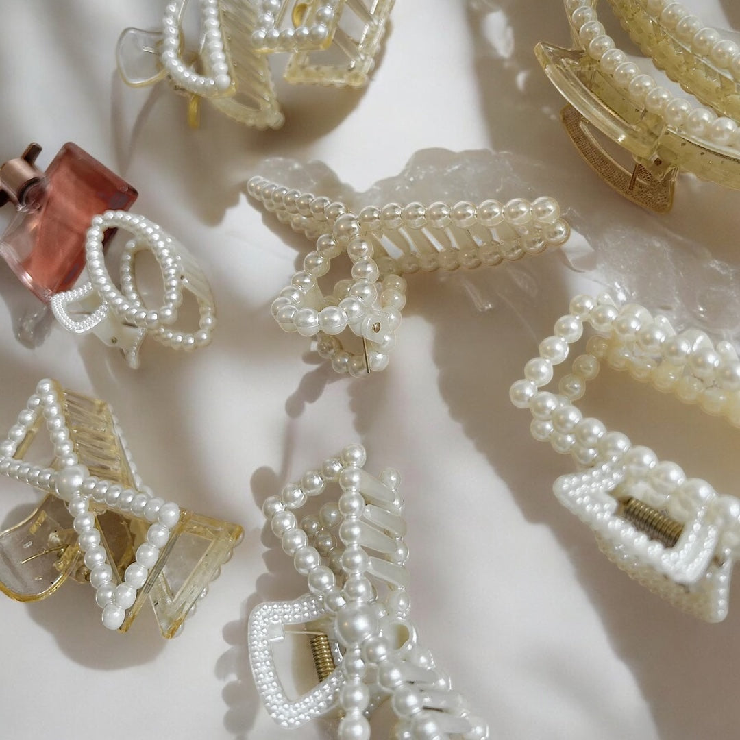 Pinza per Capelli con Perle, Accessorio Chic per Capelli-Modaso