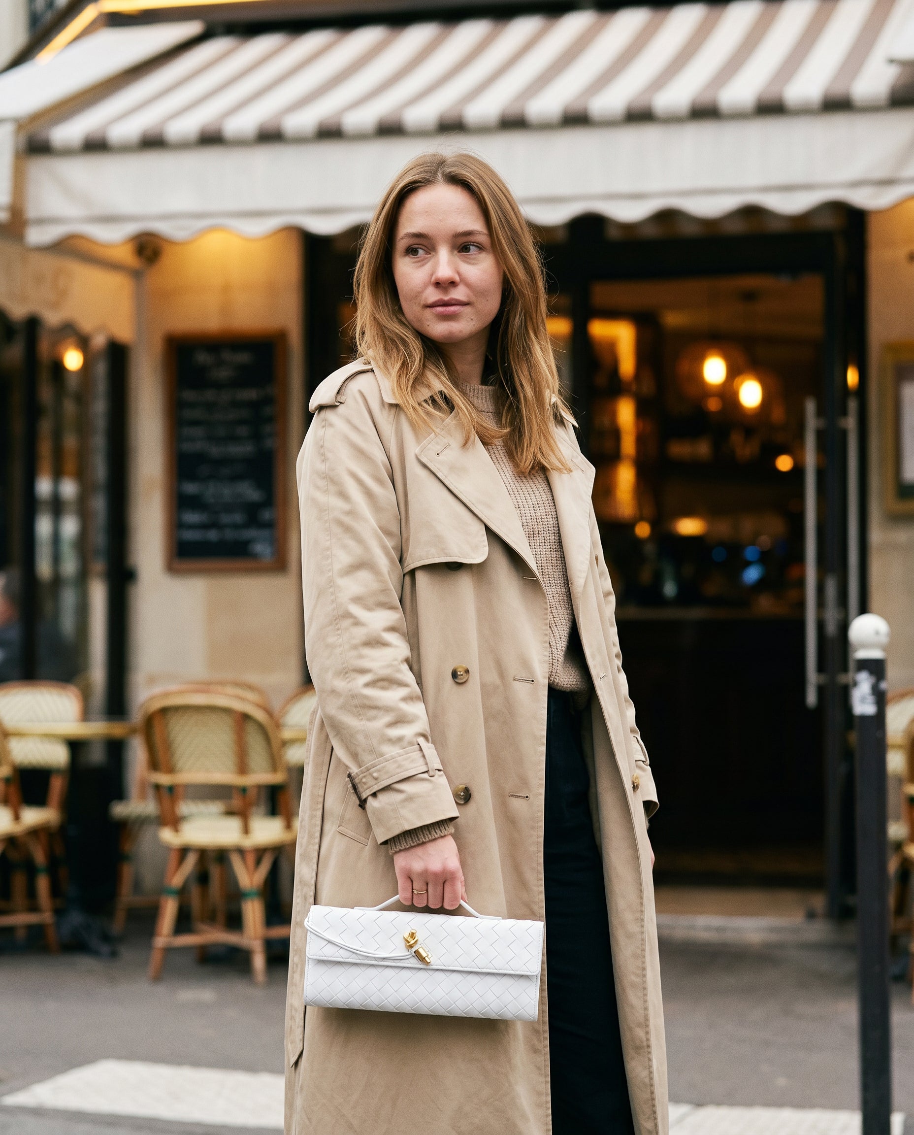Pochette Intrecciata, Piccola Borsa a Tracolla, Ecopelle-Modaso