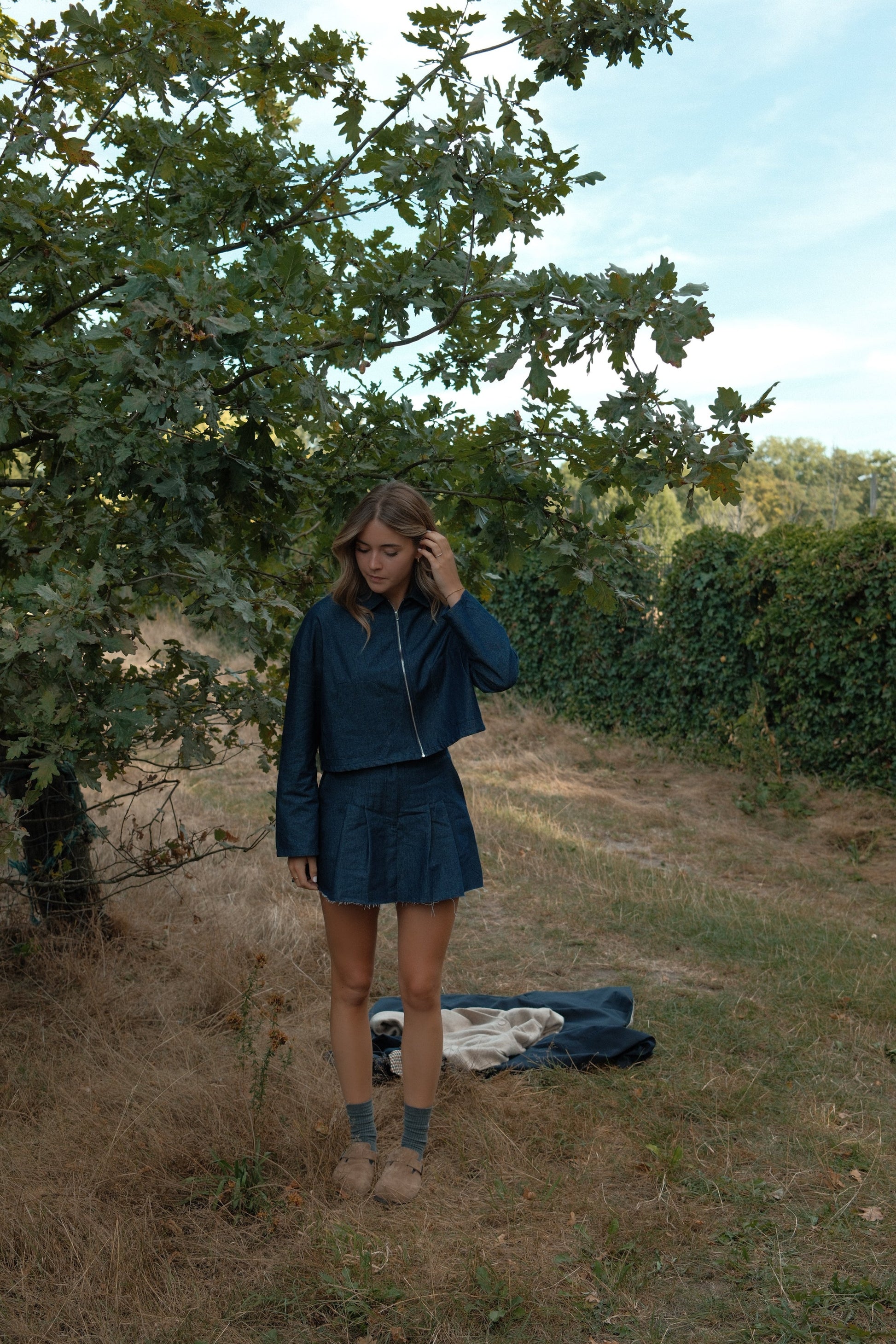 SET GONNA & GIACCA IN DENIM-Modaso