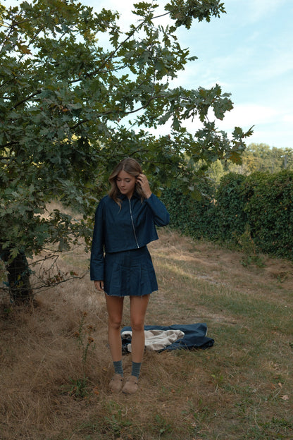 SET GONNA & GIACCA IN DENIM-Modaso