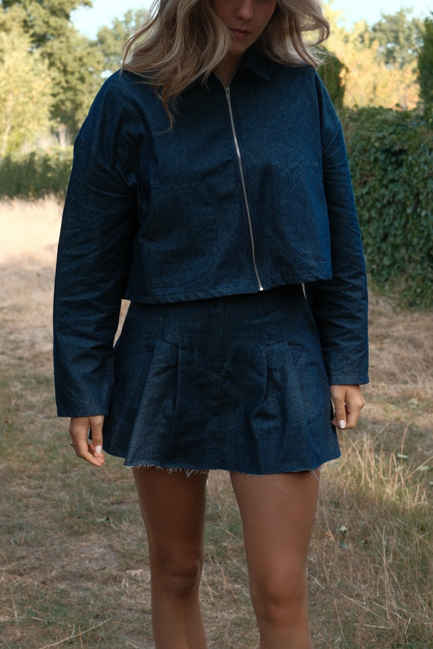 SET GONNA & GIACCA IN DENIM-Modaso