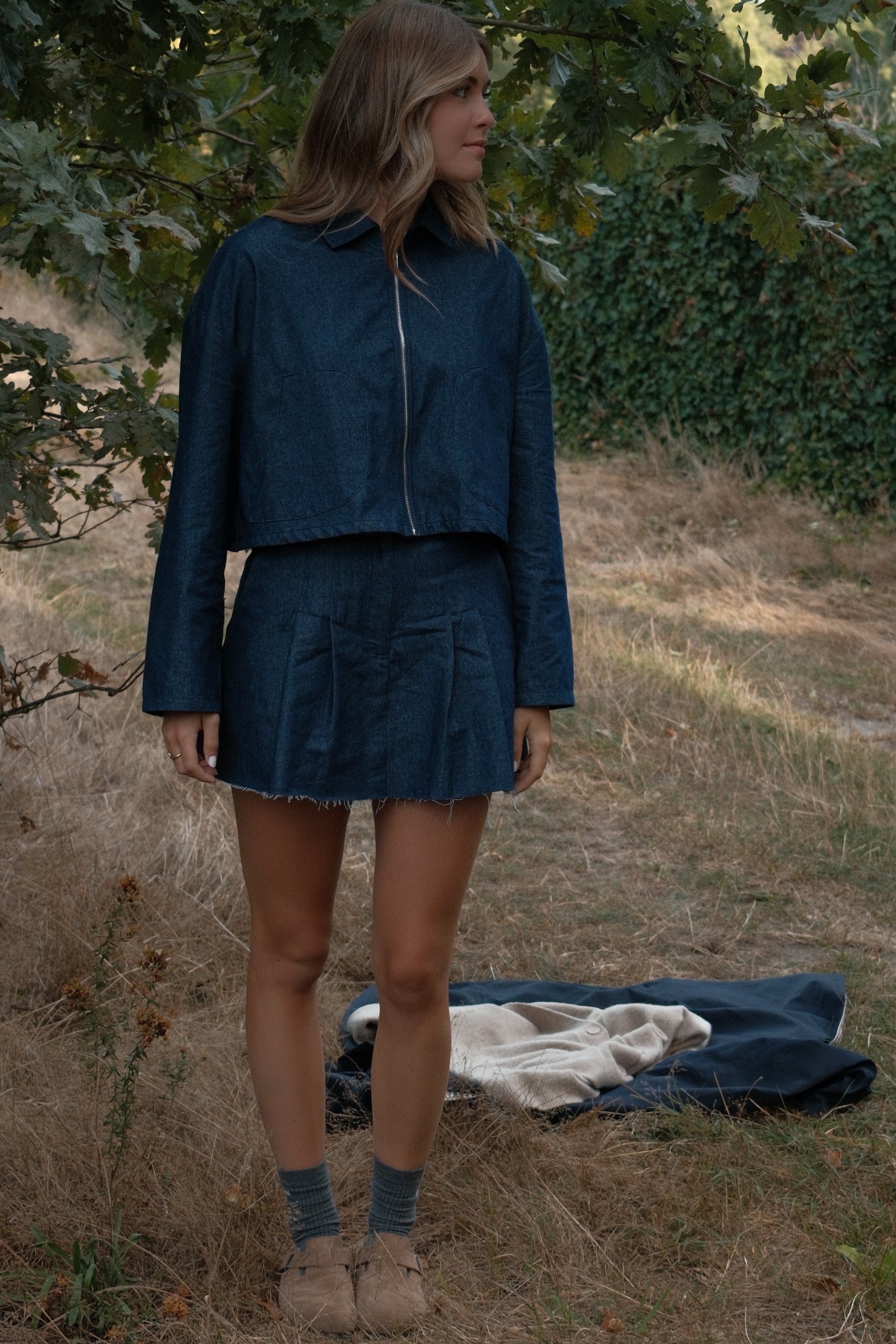 SET GONNA & GIACCA IN DENIM-Modaso