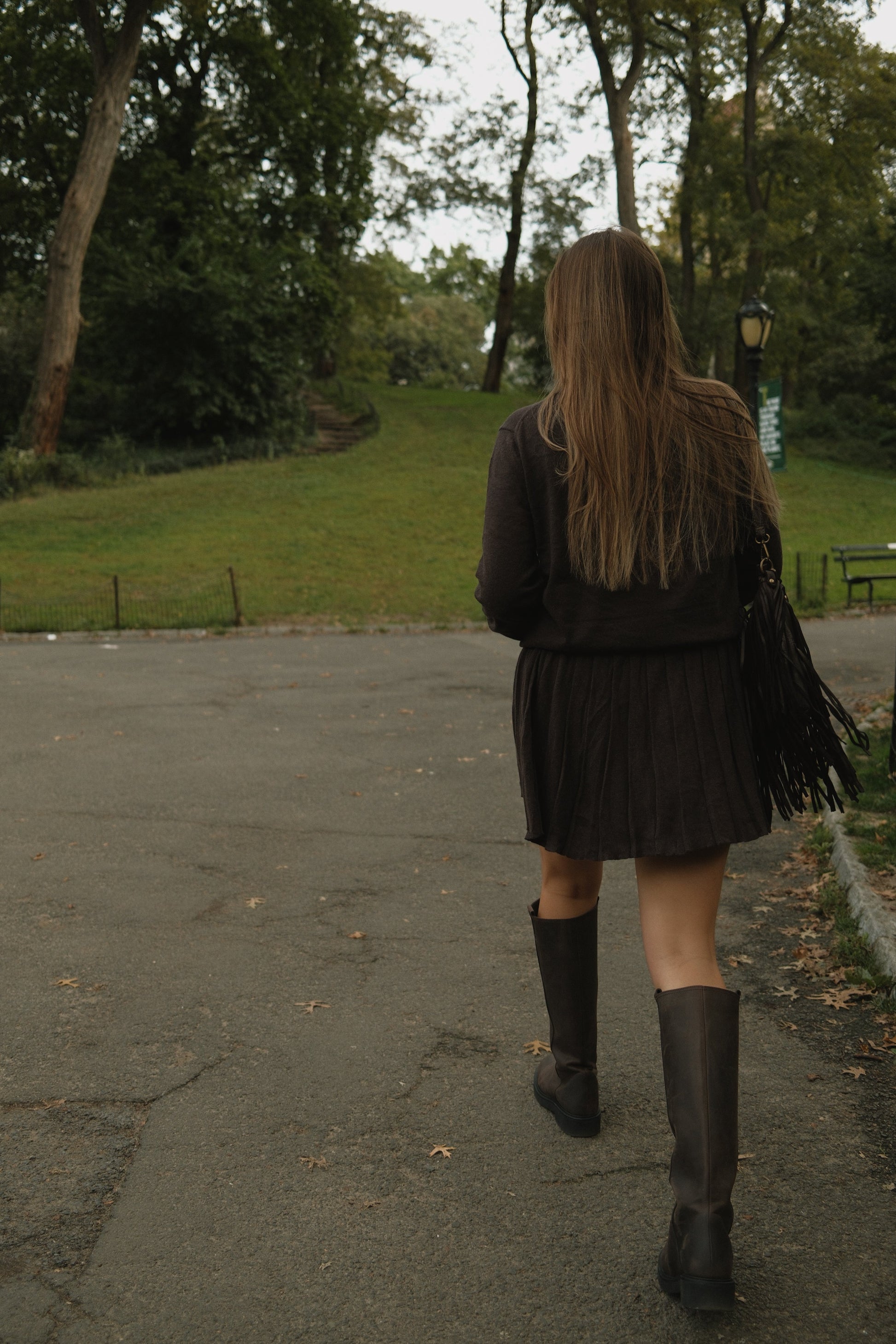 SET MAGLIA E GONNA MARRONE SCURO-Modaso