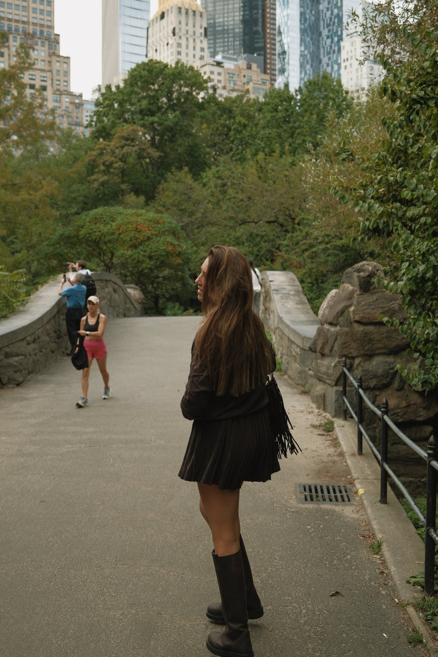 SET MAGLIA E GONNA MARRONE SCURO-Modaso