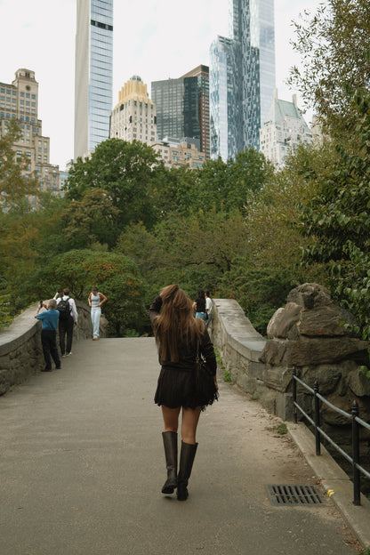 SET MAGLIA E GONNA MARRONE SCURO-Modaso