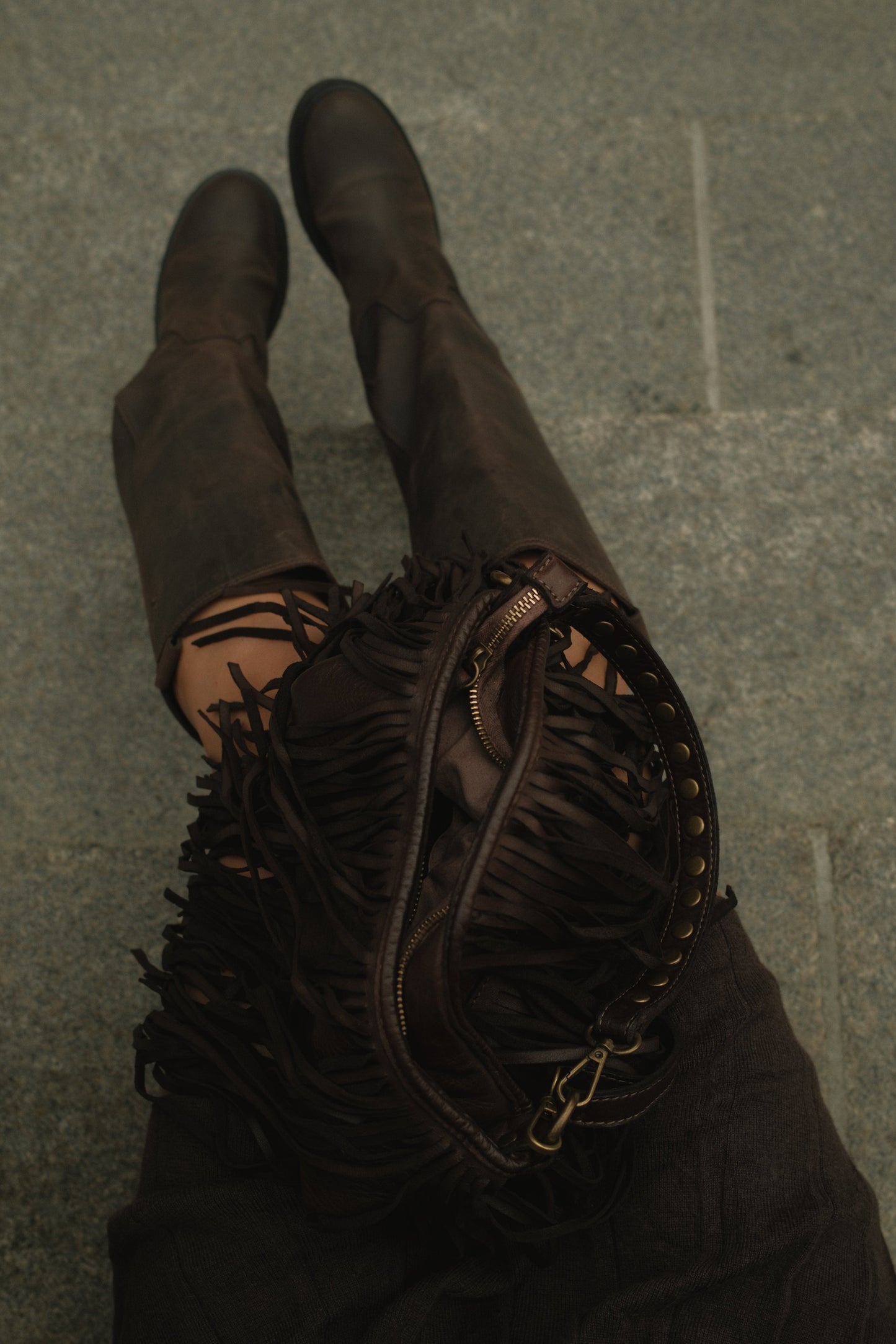 SET MAGLIA E GONNA MARRONE SCURO-Modaso