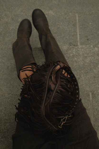 SET MAGLIA E GONNA MARRONE SCURO-Modaso