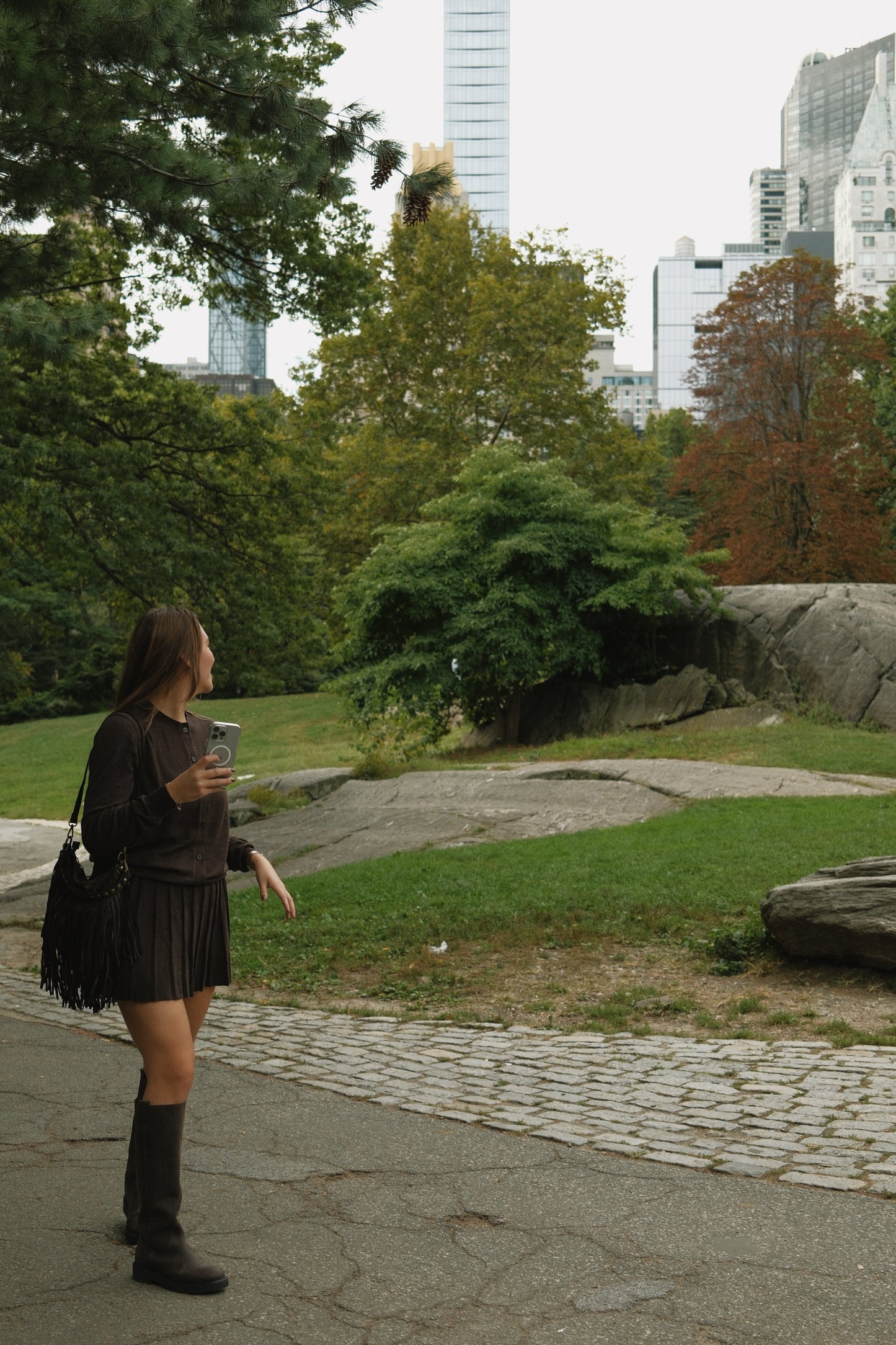 SET MAGLIA E GONNA MARRONE SCURO-Modaso