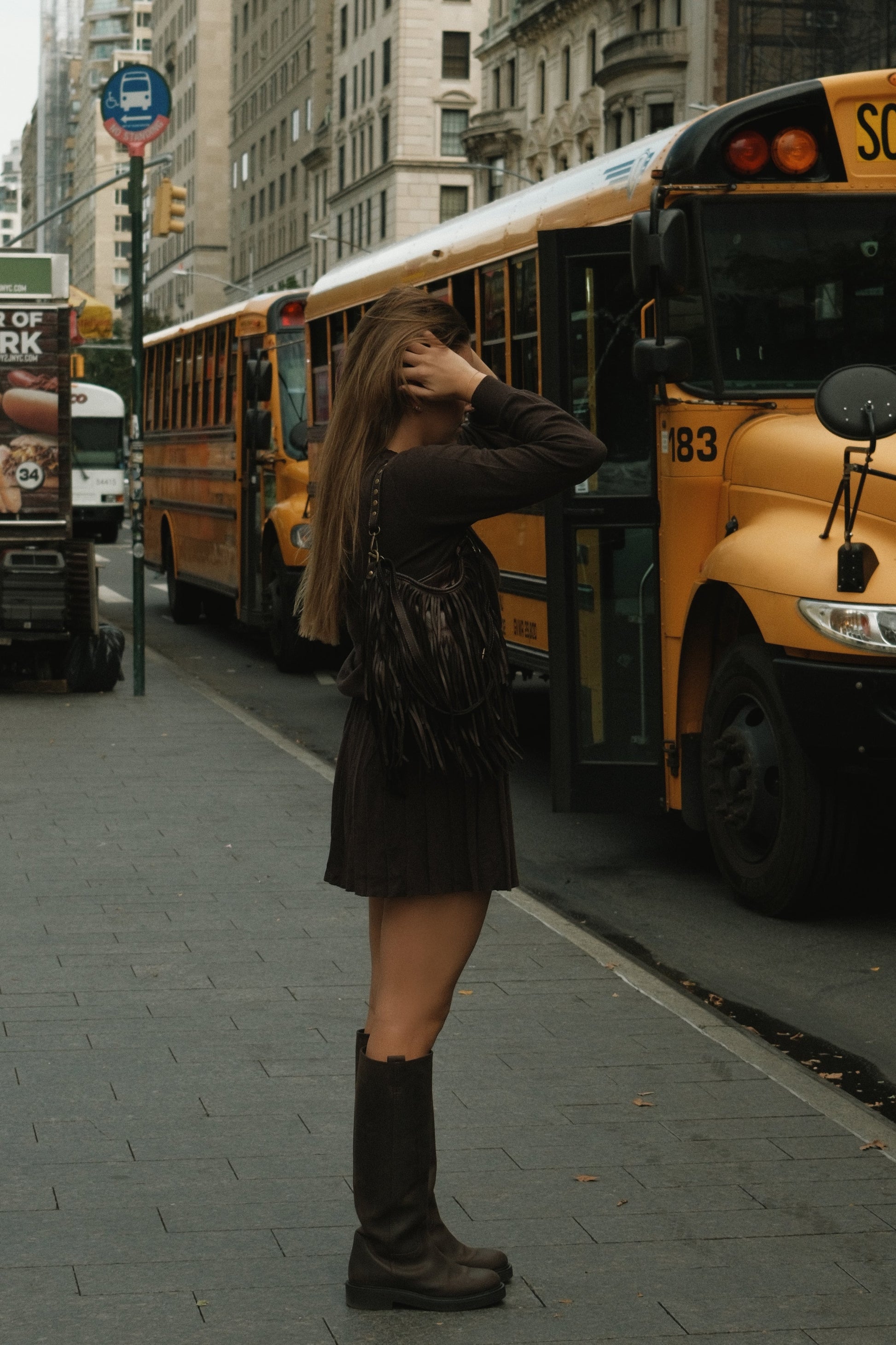 SET MAGLIA E GONNA MARRONE SCURO-Modaso