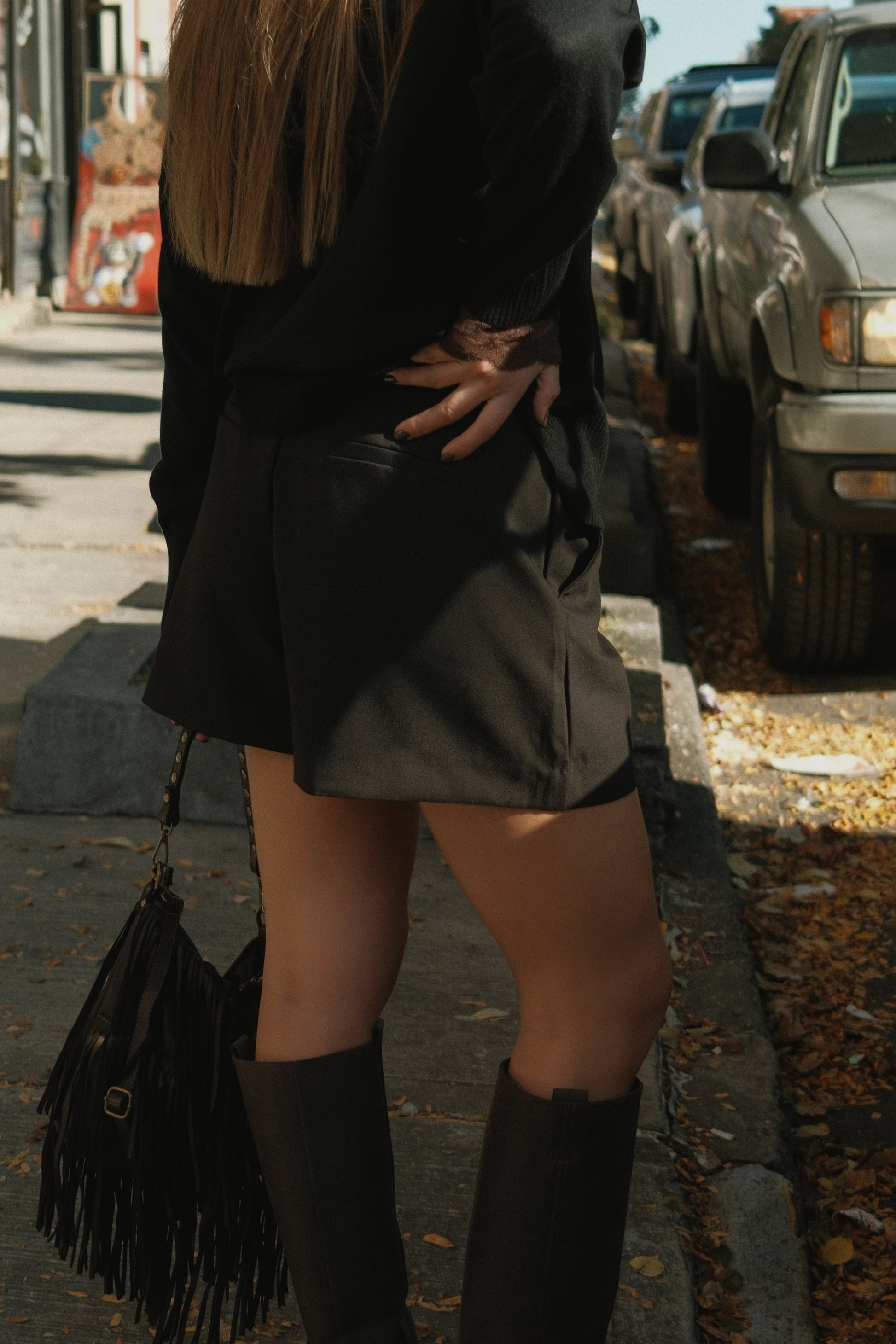 SHORT DA DONNA A VITA ALTA NERI-Modaso