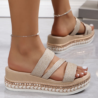 Sandali Con Plateau - Senza Lacci - Chic - Scarpe per l'estate - Sandali da Donna-Modasso