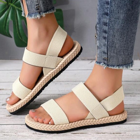 Sandali Ortopedici, Piatti, Cinghie Elastiche, Scarpe Estive, Sandali Donna-Modaso