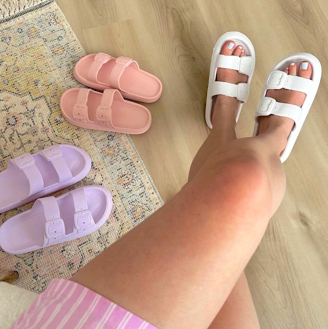 Sandali Slide con Fibbia e Plateau da Donna-Modaso