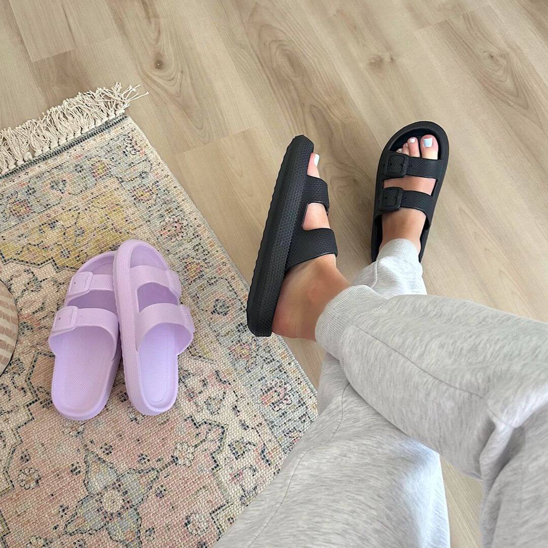Sandali Slide con Fibbia e Plateau da Donna-Modaso