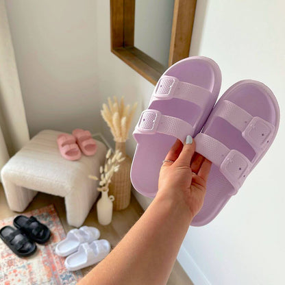 Sandali Slide con Fibbia e Plateau da Donna-Modaso