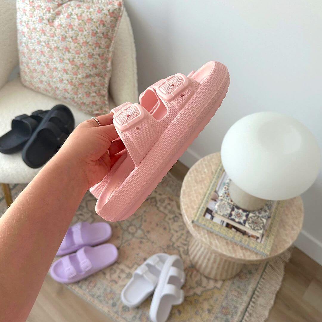 Sandali Slide con Fibbia e Plateau da Donna-Modaso