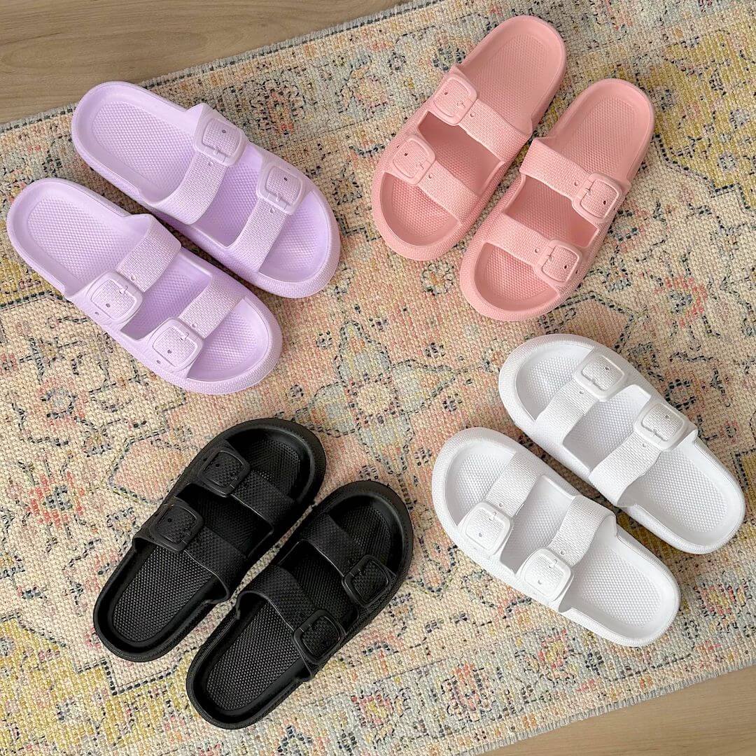 Sandali Slide con Fibbia e Plateau da Donna-Modaso