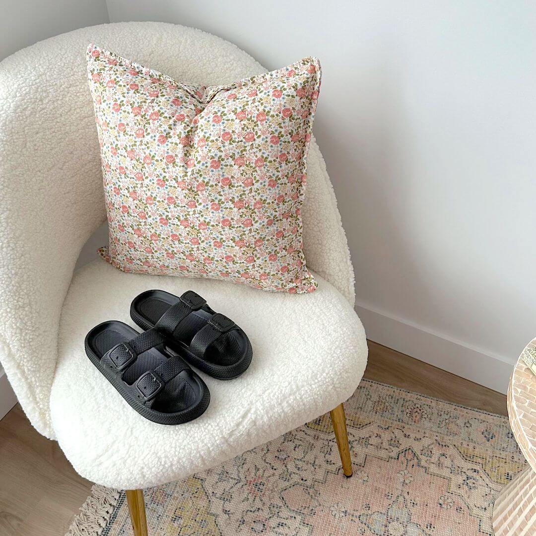 Sandali Slide con Fibbia e Plateau da Donna-Nero-36-37-Modaso
