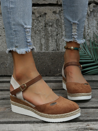 Sandali con plateau | Cinturino alla caviglia | Ortopedici | Espadrillas | Sandali da donna-Modasso