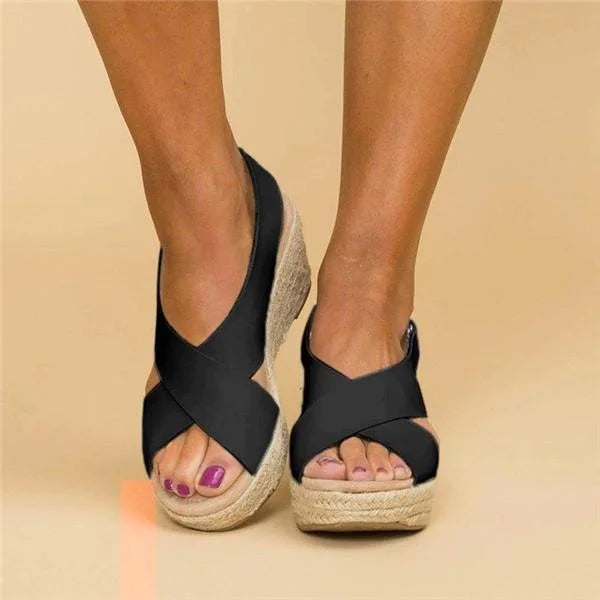 Sandali con zeppa | Zeppa | Estate | Sandali espadrillas | Sandali ortopedici da donna-Modasso