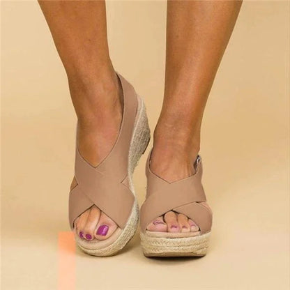Sandali con zeppa | Zeppa | Estate | Sandali espadrillas | Sandali ortopedici da donna-Modasso