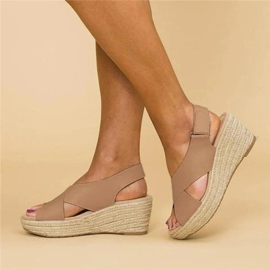 Sandali con zeppa | Zeppa | Estate | Sandali espadrillas | Sandali ortopedici da donna-Modasso