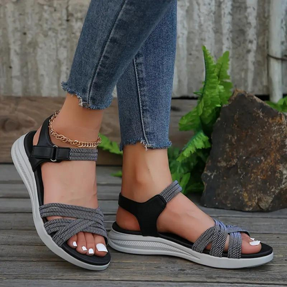 Sandali ortopedici, cinturini elastici, suola morbida, scarpe estive, sandali per l'esterno-Modaso