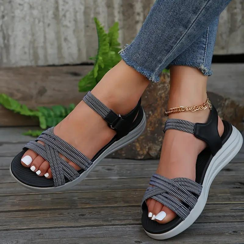 Sandali ortopedici, cinturini elastici, suola morbida, scarpe estive, sandali per l'esterno-Modaso